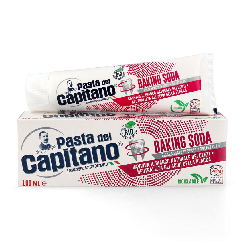 Pasta del Capitano Baking Soda Zahnpasta mit Bio Minze 100 ml