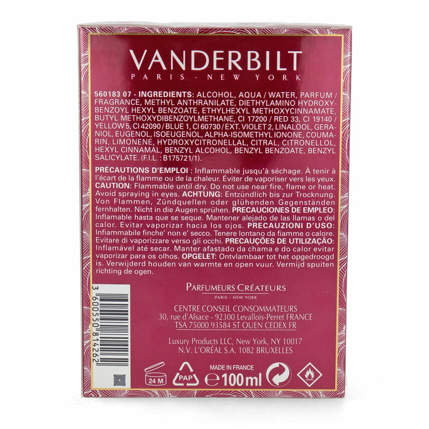 Vanderbilt Minuit a New York Eau de Toilette 100 ml