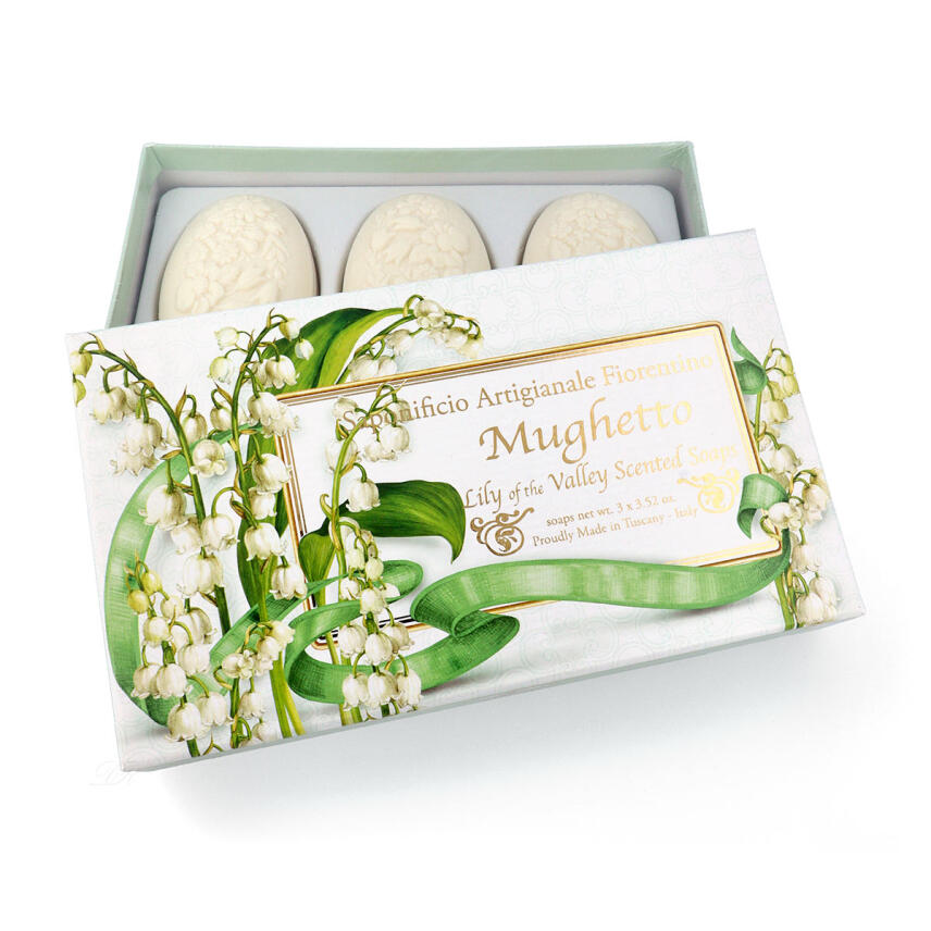Saponificio Artigianale Fiorentino Maigl&ouml;ckchen Seifen in Box 3 x 100 g oval