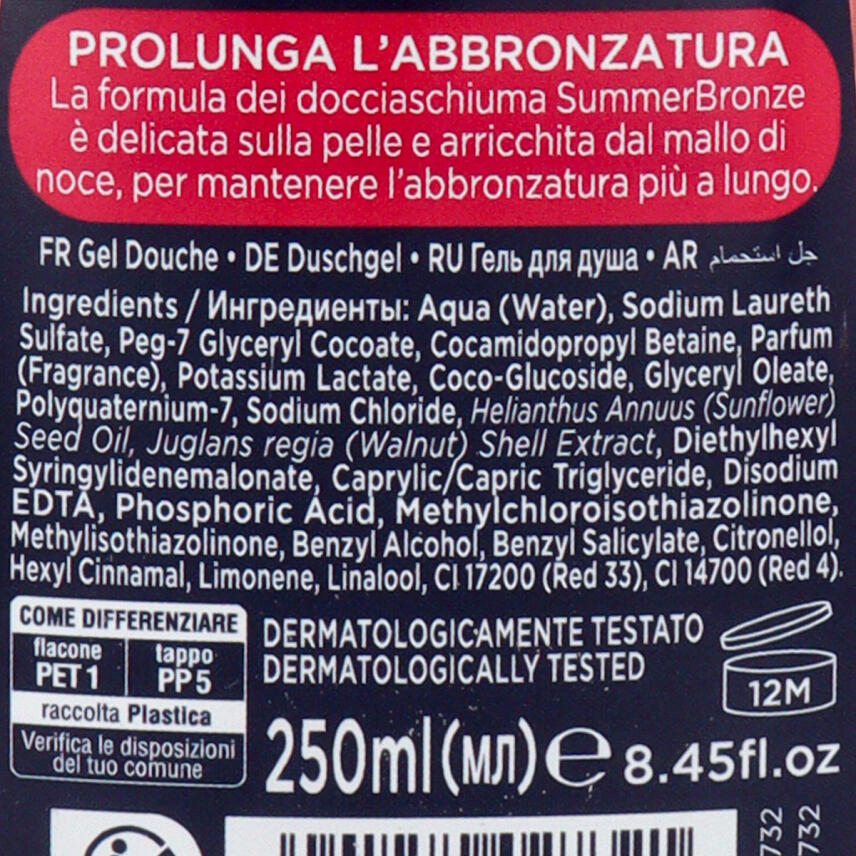 Paglieri Felce Azzurra Duschgel Sommer Bronze Melone &amp; Indische Feige 250 ml