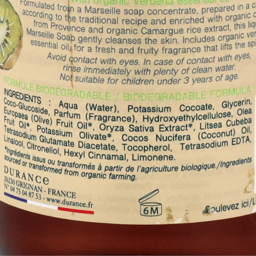 Durance Marseiller Fl&uuml;ssigseife Verbene &amp; Kiwi 500 ml