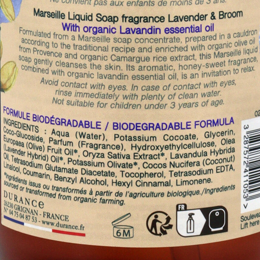 Durance Marseiller Fl&uuml;ssigseife Lavandin &amp; Ginster 500 ml