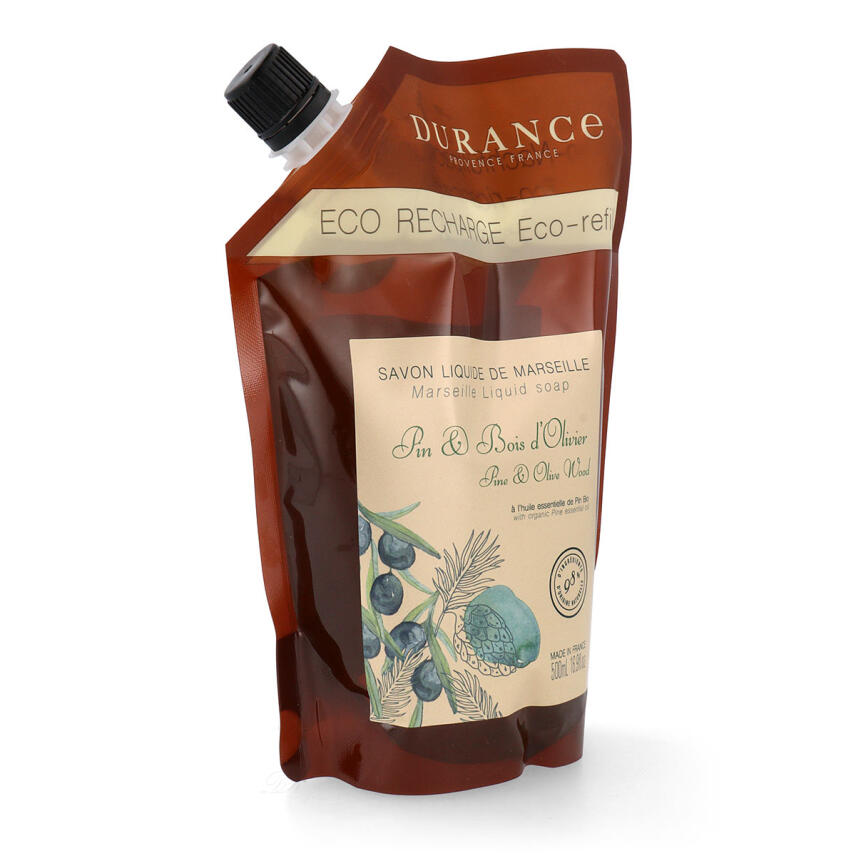 Durance Marseiller Fl&uuml;ssigseife Kiefer &amp; Olivenholz 500 ml &Ouml;ko-Nachf&uuml;llpackung