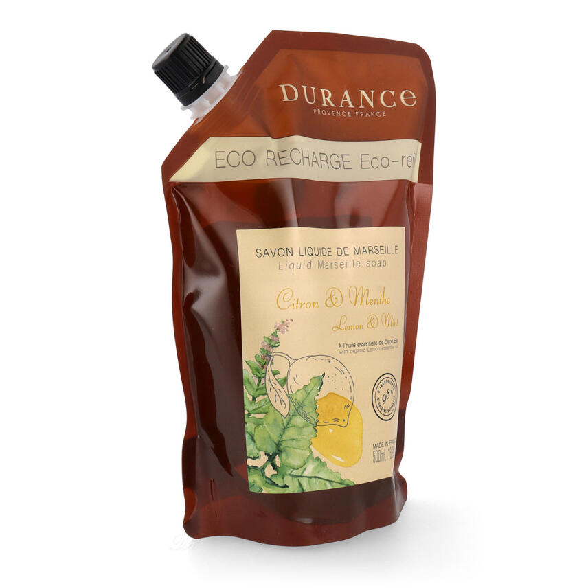Durance Marseiller Fl&uuml;ssigseife Zitrone &amp; Minze 500 ml &Ouml;ko-Nachf&uuml;llpackung