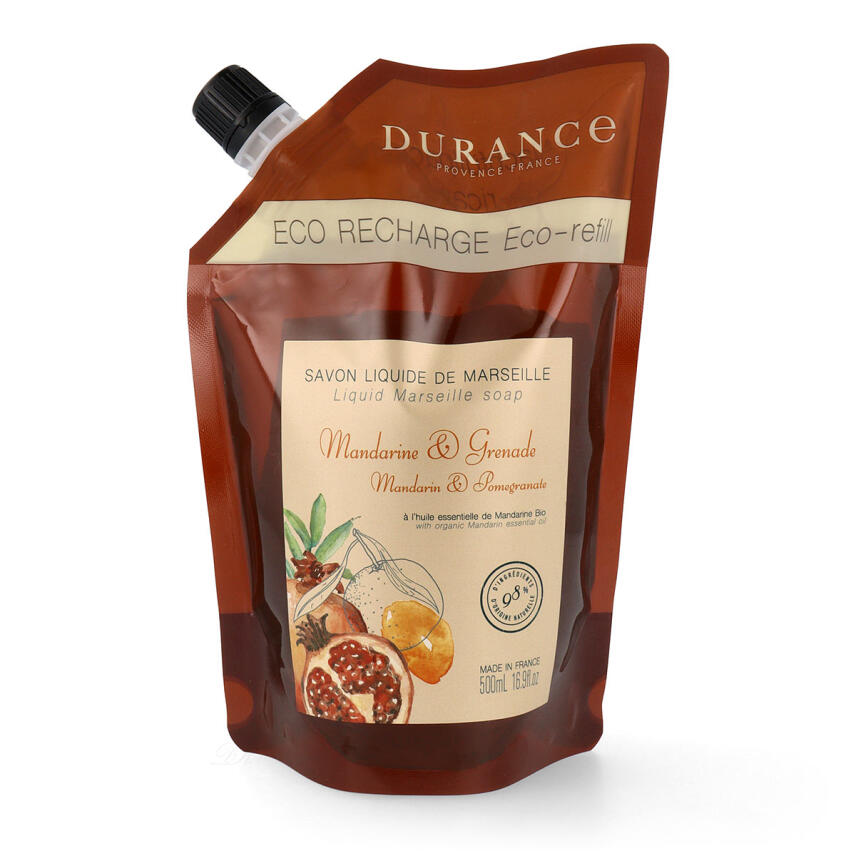 Durance Marseiller Fl&uuml;ssigseife Mandarine &amp; Granatapfel 500 ml &Ouml;ko-Nachf&uuml;llpackung