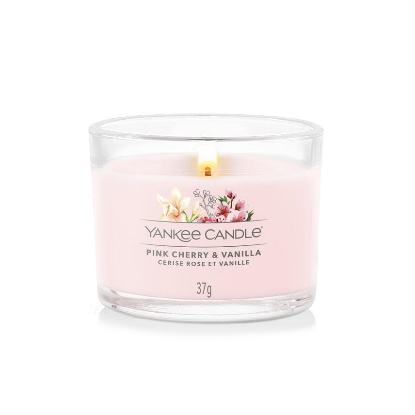 Yankee Candle Pink Cherry &amp; Vanilla Votivkerze im Glas 37 g