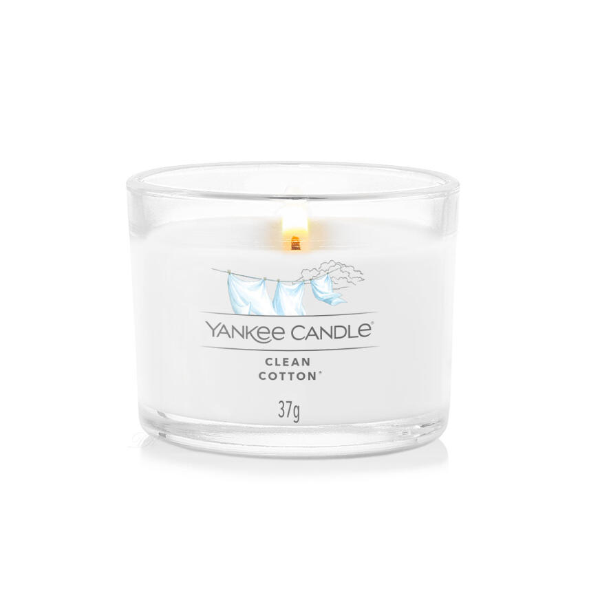 Yankee Candle Clean Cotton Votivkerze im Glas 37 g