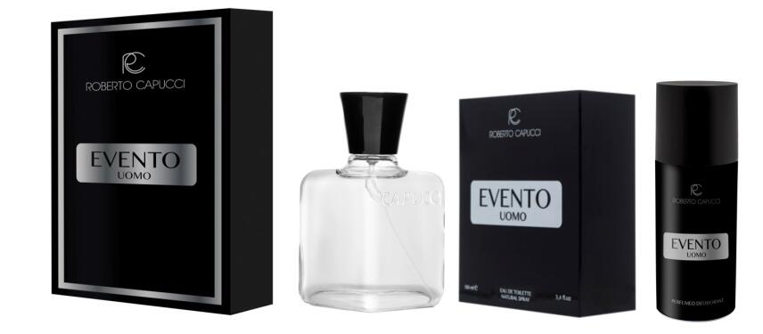 CAPUCCI Evento Uomo Geschenkset Eau de Toilette 100 ml + deo 150 ml