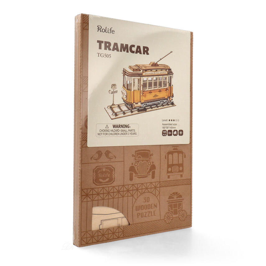 Robotime Tramcar 3D Holzpuzzle