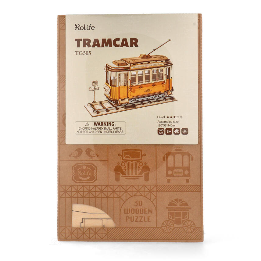 Robotime Tramcar 3D Holzpuzzle