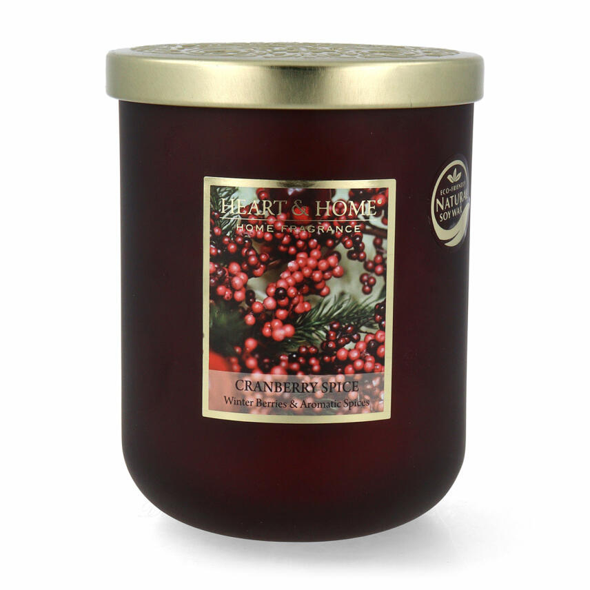 Heart &amp; Home Cranberry Spice Duftkerze Gro&szlig;es Glas 340 g