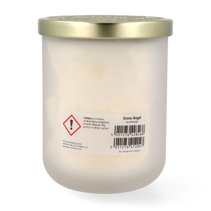Heart &amp; Home Snow Angel Duftkerze Gro&szlig;es Glas 340 g