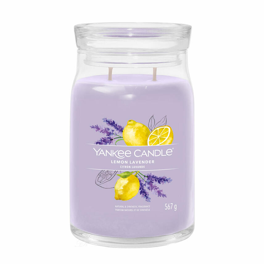 Yankee Candle Lemon Lavender Signature Duftkerze Gro&szlig;es Glas 567 g