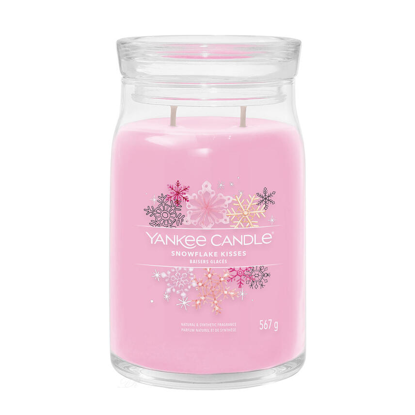 Yankee Candle Snowflake Kisses Signature Duftkerze Gro&szlig;es Glas 567 g