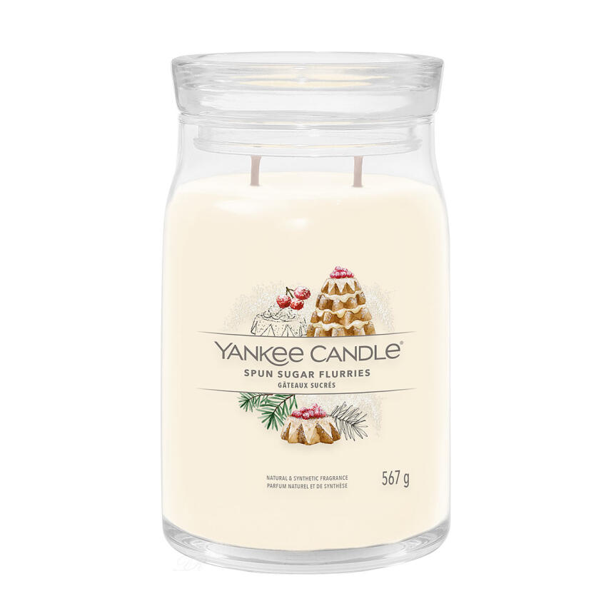 Yankee Candle Spun Sugar Flurries Signature Duftkerze Gro&szlig;es Glas 567 g