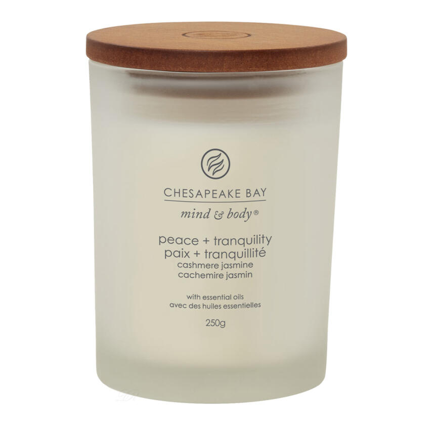 Chesapeake Bay Peace &amp; Tranquility Cashmere Jasmin Mittleres Glas Duftkerze 250 g