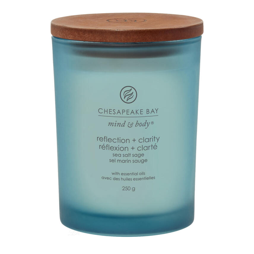 Chesapeake Bay Reflection &amp; Clarity Sea Salt Sage Mittleres Glas Duftkerze 250 g