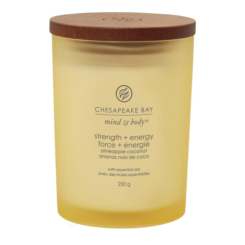 Chesapeake Bay Strength &amp; Energy Pineapple Coconut Mittleres Glas Duftkerze 250 g