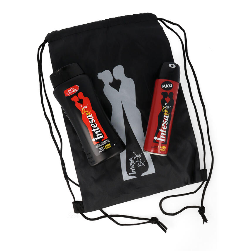 Intesa Reflex Geschenkset Ambra dArabia Deo, Duschgel &amp; Turnbeutel