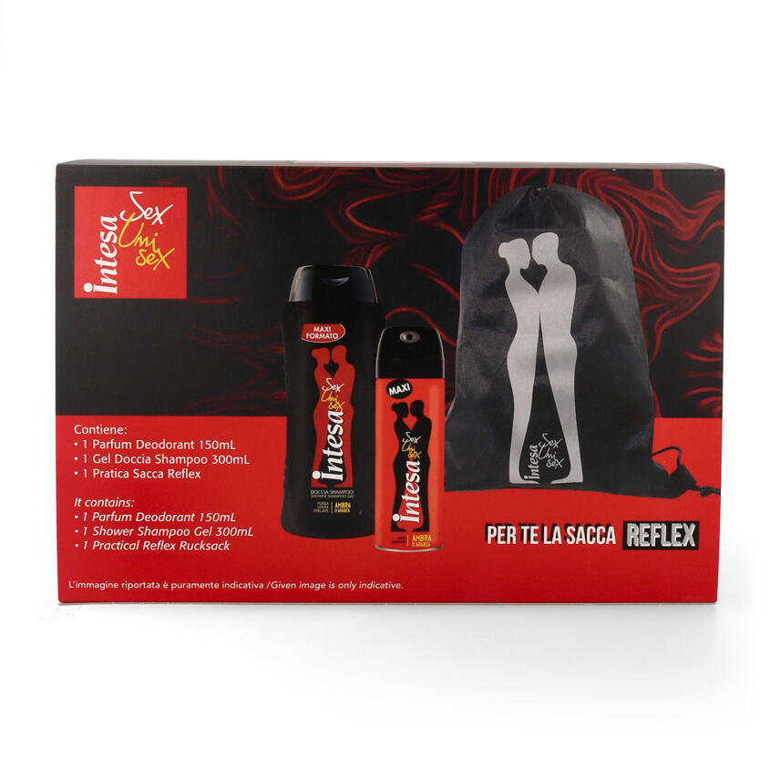 Intesa Reflex Geschenkset Ambra dArabia Deo, Duschgel &amp; Turnbeutel