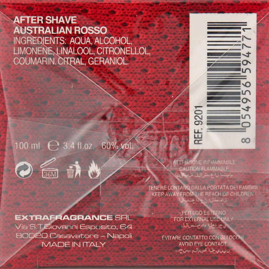 Australian Rosso After Shave Rasierwasser 100 ml