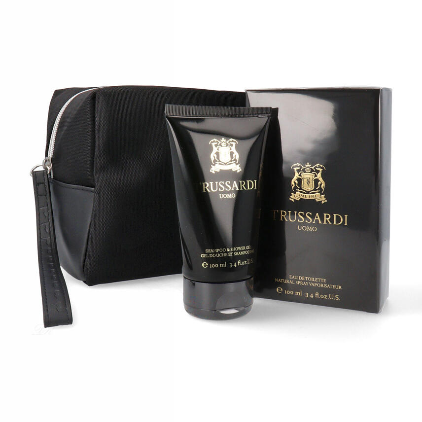 Trussardi Uomo Herren Geschenkset mit Eau de Toilette 100 ml &amp; Duschgel 100 ml