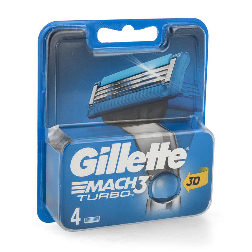 Gillette MACH3 Turbo Systemklingen 4er Magazin 3D