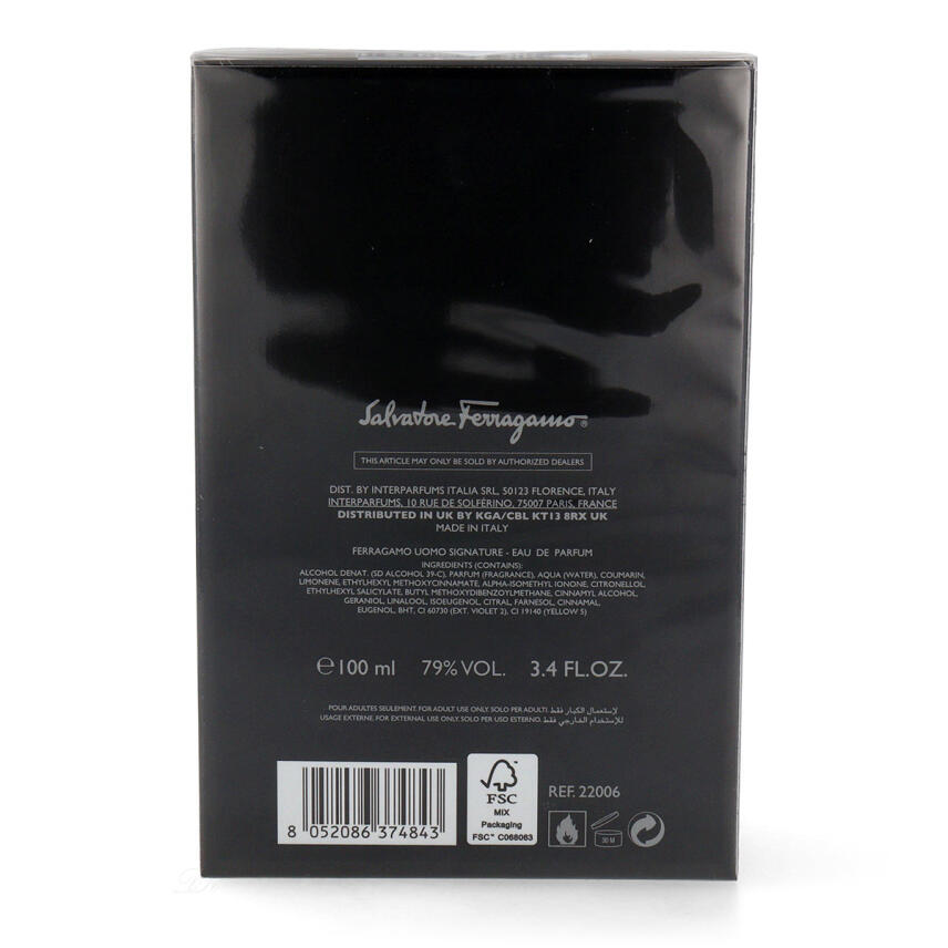 Salvatore Ferragamo Uomo Signature Eau de Parfum f&uuml;r Herren 100 ml vapo