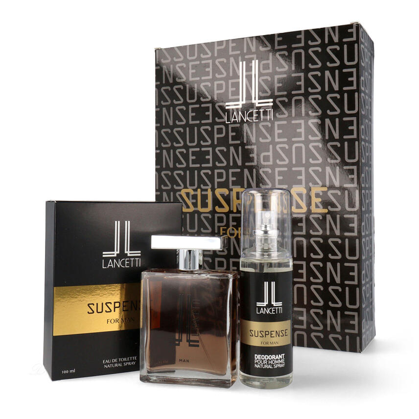 Lancetti Suspense Geschenkset f&uuml;r Herren Eau de Toilette 100ml + Deo 120ml