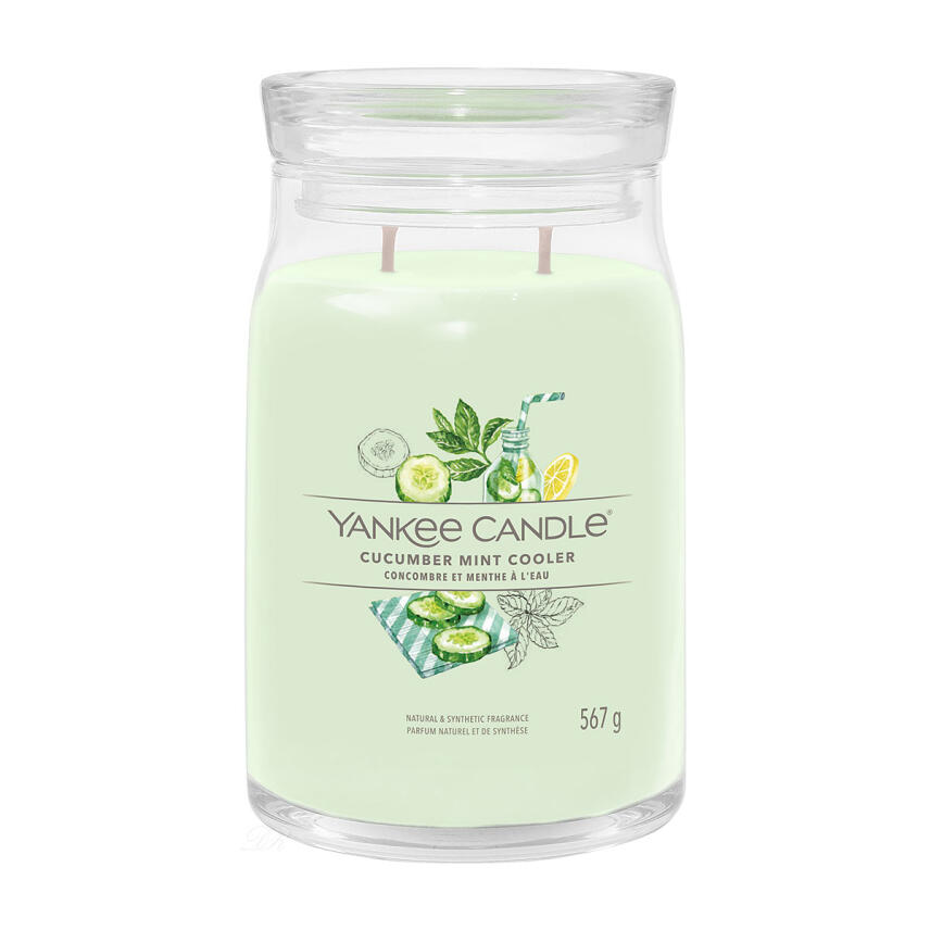 Yankee Candle Cucumber Mint Cooler Signature Duftkerze Gro&szlig;es Glas 567 g