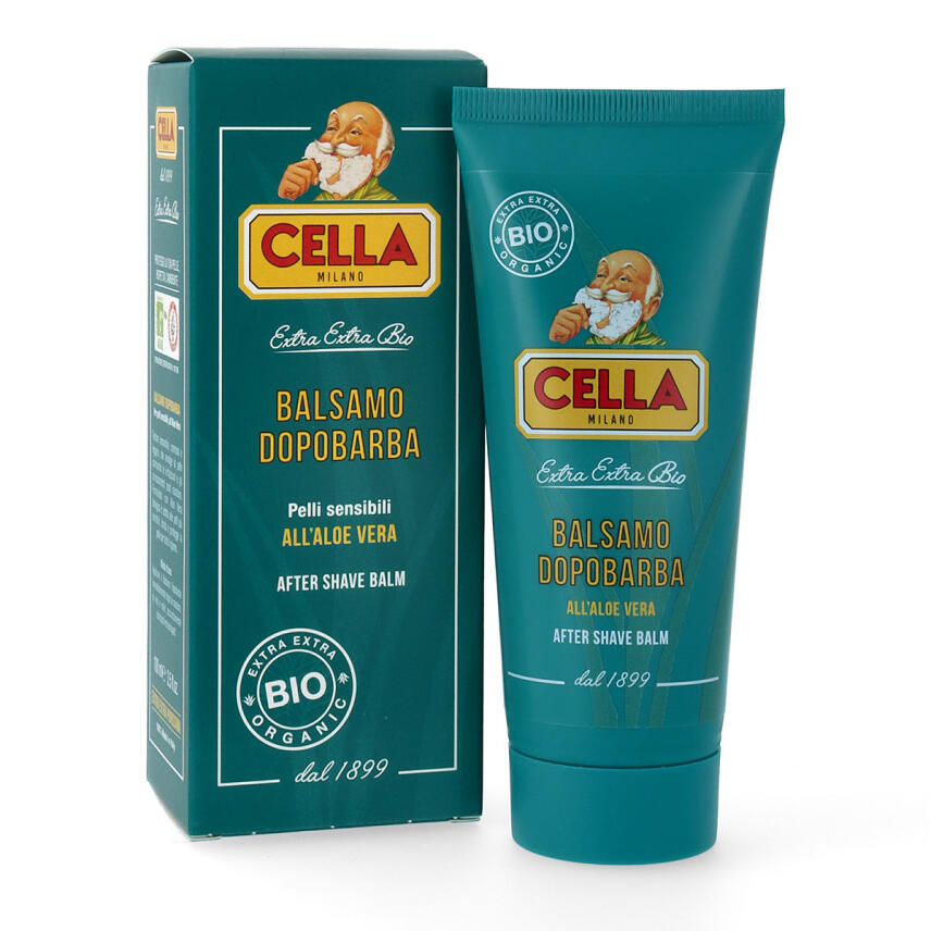 Cella BIO Geschenkset mit Rasiercreme Tube Aloe vera 150 ml &amp; Balsam 100 ml