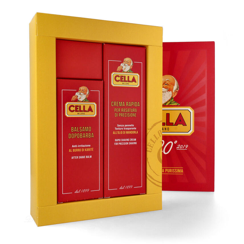 Cella Balsamo Geschenkset mit After Shave Balsam 100 ml &amp; Rasiercreme 150 ml