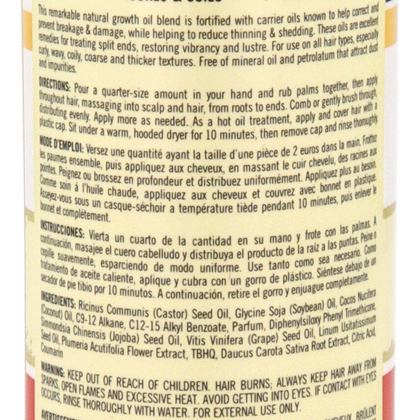 Aunt Jackies Growth Oil Nourish My Hair Flaxseed &amp; Monoi 118 ml