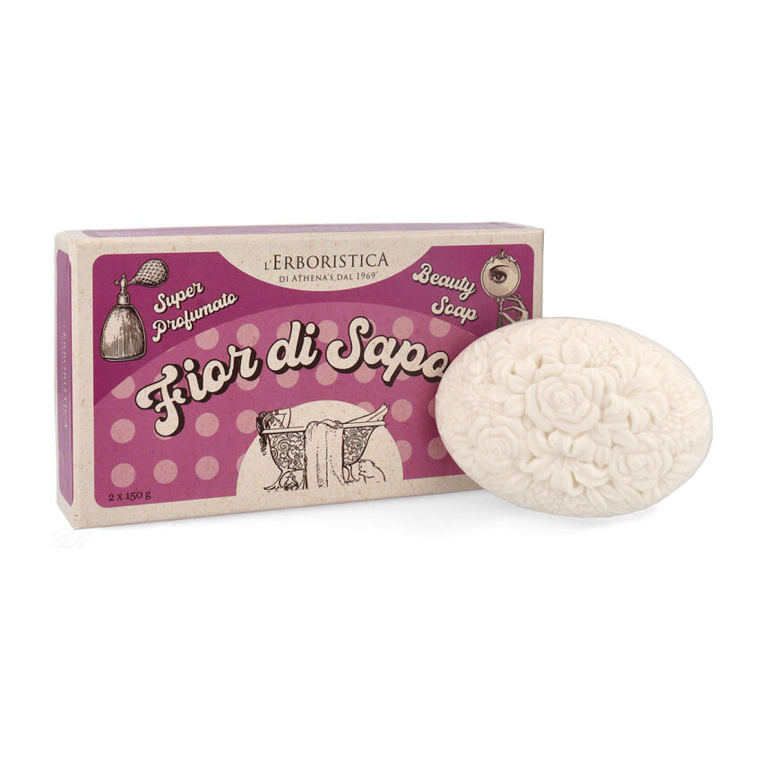 LErboristica di Athenas Geschenkbox Fior di Sapone Seife 2x 150 g