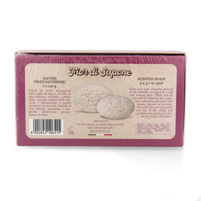 LErboristica di Athenas Geschenkbox Fior di Sapone Seife 2x 150 g