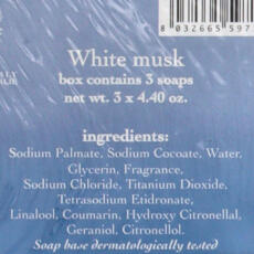 Saponificio Artigianale Fiorentino Set Wei&szlig;er Moschus Seife 3 x 125 g