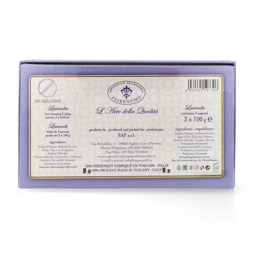 Saponificio Artigianale Fiorentino Spigo Toscano Seifen 3 x 100 g
