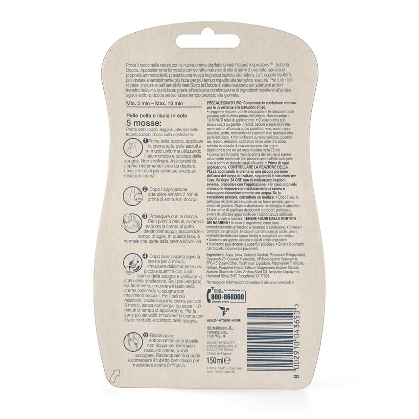 Veet Scrub Haarentfernungscreme unter der Dusche 150ml