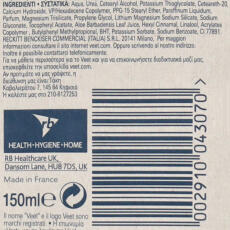 Veet Scrub Haarentfernungscreme unter der Dusche 150 ml empfindliche Haut