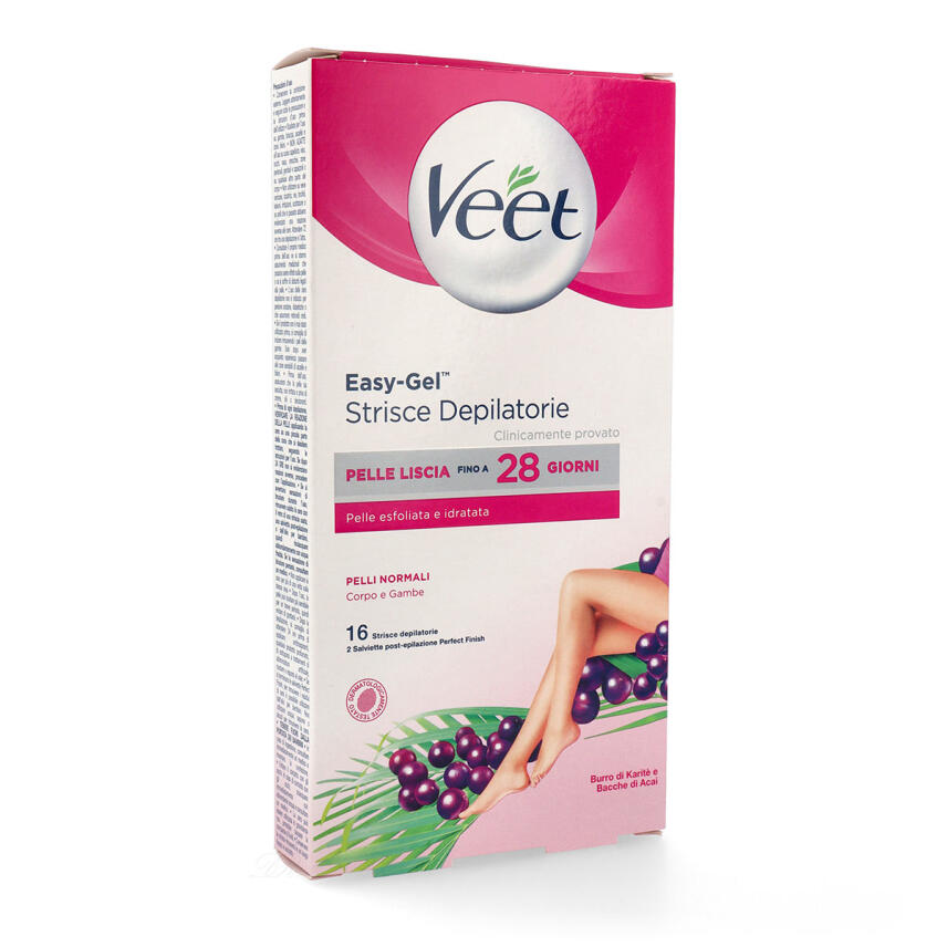 veet Enthaarungsstreifen f&uuml;r K&ouml;rper und Beine 16 Stk. - normale Haut