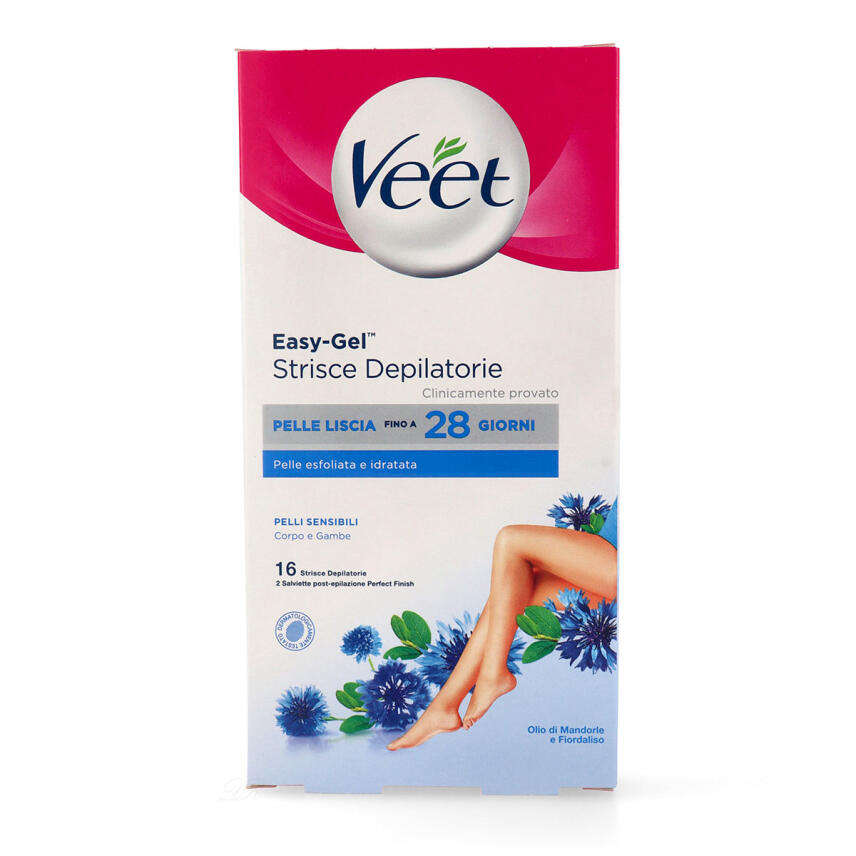 Veet Enthaarungsstreifen f&uuml;r K&ouml;rper und Beine 16 Stk. - sensible Haut