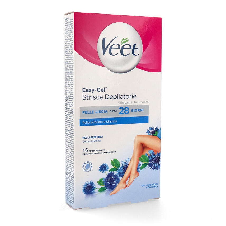 Veet Enthaarungsstreifen f&uuml;r K&ouml;rper und Beine 16 Stk. - sensible Haut
