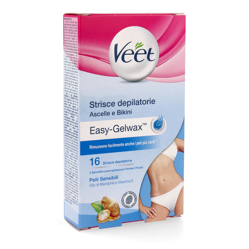 Veet Enthaarungsstreifen f&uuml;r Achseln und Bikini 16 Stk. - sensible Haut