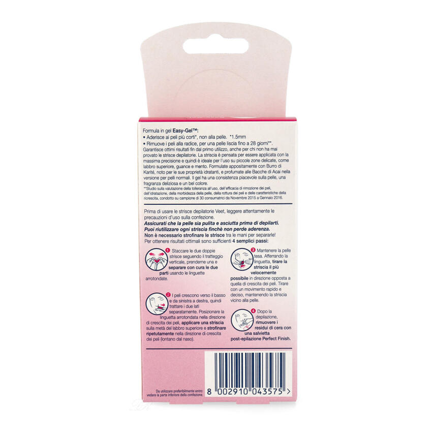Veet Enthaarungsstreifen Gesicht 16 Stk. - normale Haut