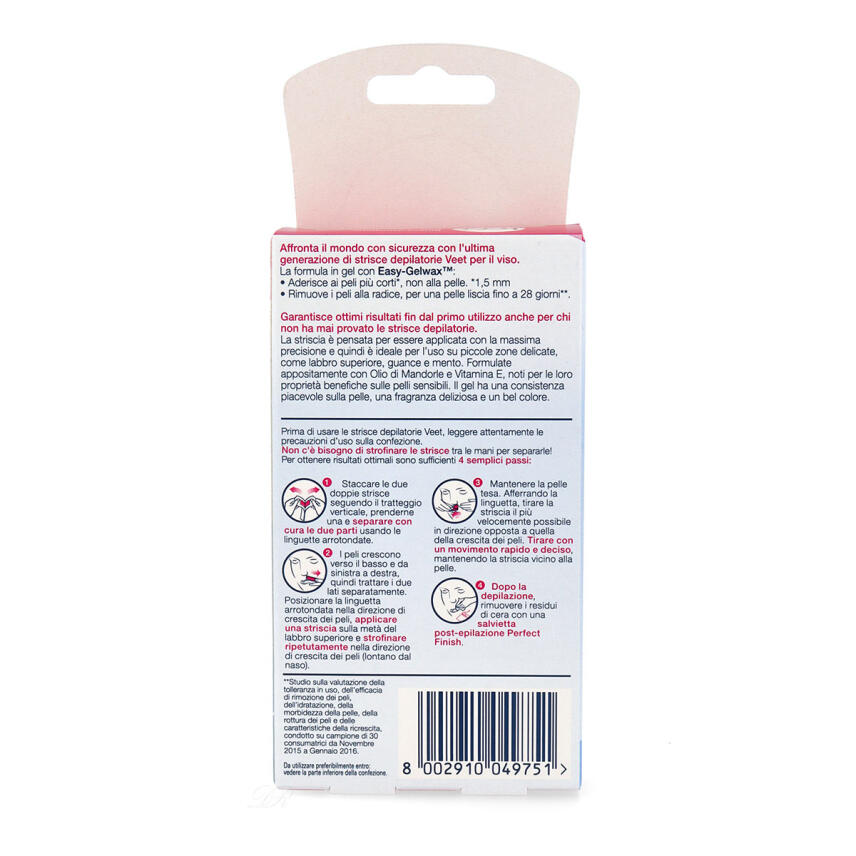 Veet Enthaarungsstreifen Gesicht 16 Stk. - sensible Haut