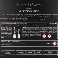Tesori dOriente Geschenkset Muschio Bianco Raumdiffusor 200 ml &amp; Duftkerze 109 g