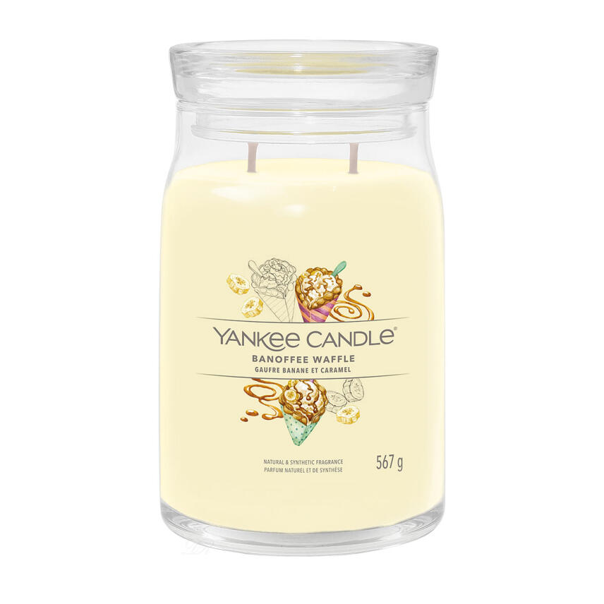 Yankee Candle Banoffee Waffle Signature Duftkerze Gro&szlig;es Glas 567 g