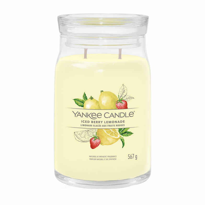 Yankee Candle Iced Berry Lemonade Signature Duftkerze Gro&szlig;es Glas 567 g