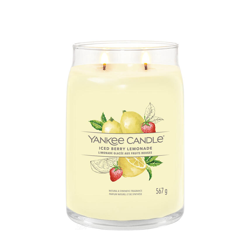 Yankee Candle Iced Berry Lemonade Signature Duftkerze Gro&szlig;es Glas 567 g