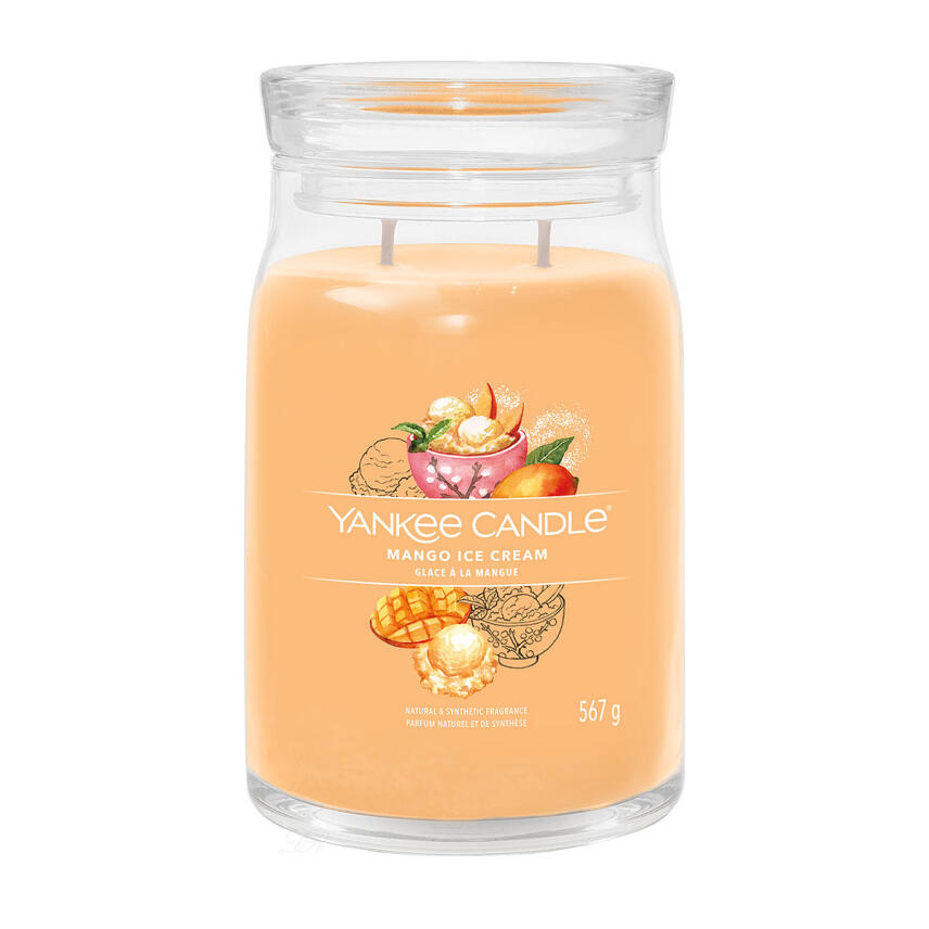 Yankee Candle Mango Ice Cream Signature Duftkerze Gro&szlig;es Glas 567 g